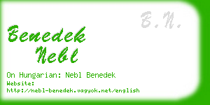 benedek nebl business card